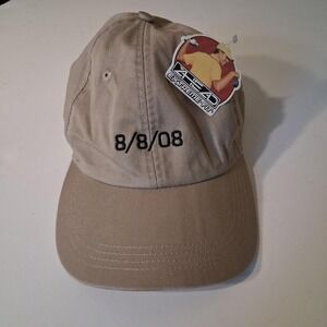 Mens Tan and black AHEAD cap with embroidered NBC Olympics logo NWT